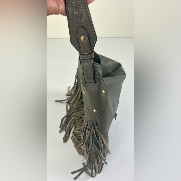 OrYany Stevie Fringe Olive Green-Gray Concealed Hobo Bag - Picture 4 of 14